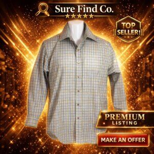 Columbia VTG Multicolor Plaid Cotton Button Up Long Sleeve Collared Shirt W Med